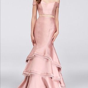 Dusty pink prom dress